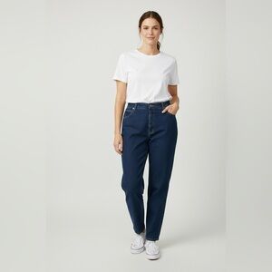 L.L Bean Vintage Double L Ultra High Rise Tapered Leg Mom Jeans Womens Size 16 P